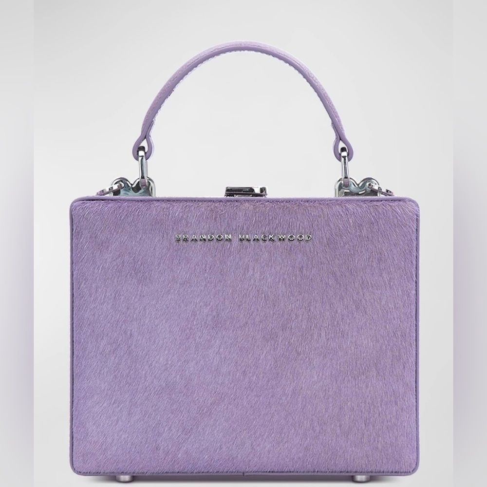 Standard Kendrick Trunk in Lavender Purple Ponyhair with Silver Hardware